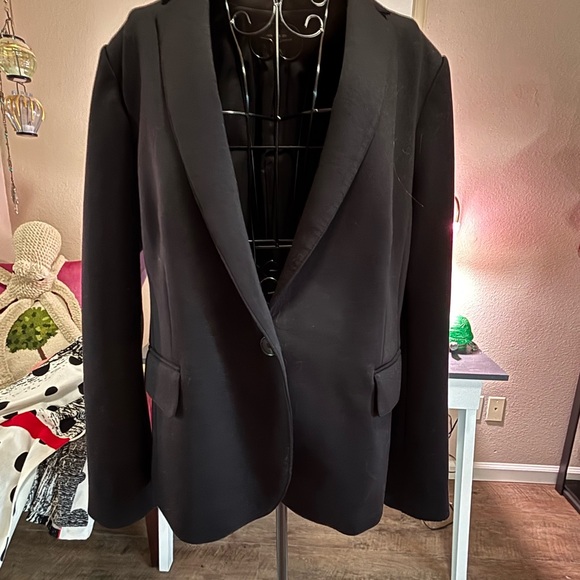 Ann Taylor Black Single-Button Blazer - Picture 2 of 8